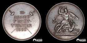 Austria. Medalla: Torneo de esgrima del ejercito. 1900. Plata.