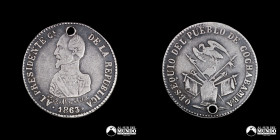 Bolivia. Medalla: Cochabamba a Jose Maria de Acha. 1863.