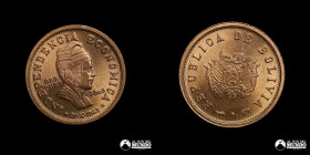 Bolivia. Medalla: Independencia economica. 1952. Oro.