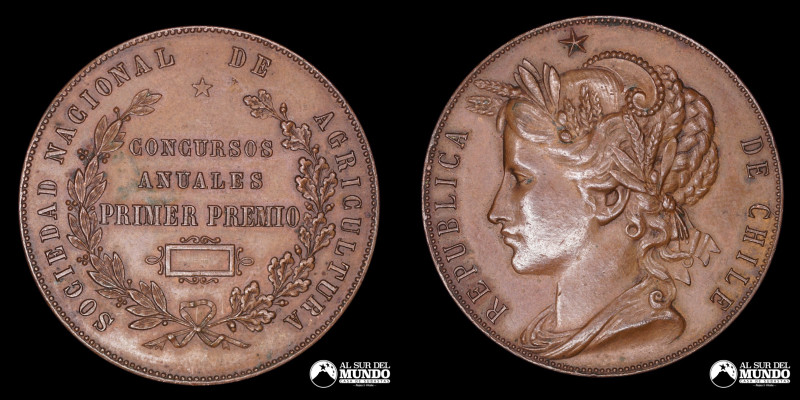 Chile. Condecoracion: Sociedad Nacional de Agricultura. Concursos Anuales. Prime...