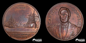 Chile. Medalla: Centenario del Combate Naval de Punta Gruesa. 1979.