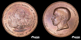 Chile. Medalla: Inauguracion del Liceo de Niñas. 1877.