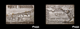 Chile. Medalla: Inauguracion del puente Tinguiririca en San Fernando. 1920.