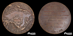 Chile. Medalla: Inicio de las obras del embalse Peñuelas. 1900.