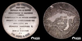 Chile. Medalla: Inicio de las obras del embalse Peñuelas. 1900. Plata.