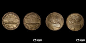 Chile. Pareja de medallas conmemorativas de la Copa Mundial de Futbol de 1962.
