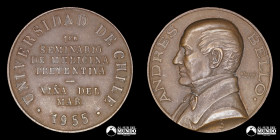 Chile, Santiago. Medalla: 1° Seminario de Medicina Preventiva. 1955.