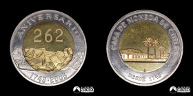 Chile, Santiago. Medalla: 262° aniversario de la Casa de Moneda. 2005. Bimetalica.