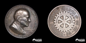 Chile, Santiago. Medalla: Bodas de oro de Rotary International. 1955. Plata.