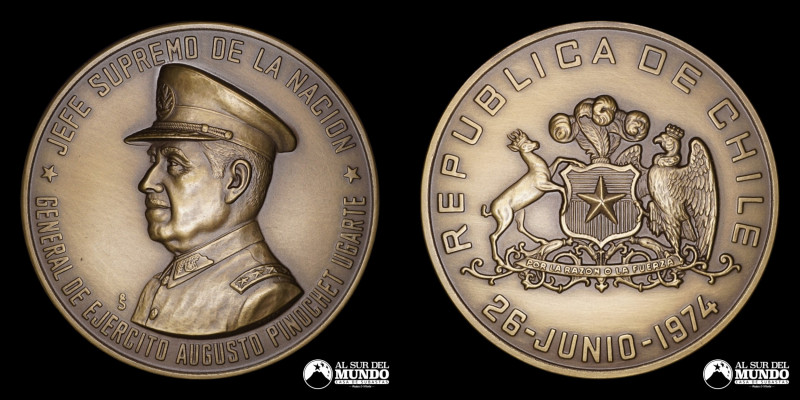 Chile. Medalla Conmemorativa. Jefe Supremo de la Nacion. General de Ejercito Aug...