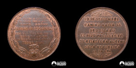 Chile, Santiago. Medalla: Restauracion del Poder Civil por Arturo Alessandri. 1925.