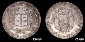 Peru. Medalla: Constitucion de 1856.