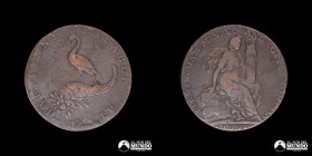 Reino Unido, Birmingham Mining and Copper Company. Ficha de ½ Penny. 1792.