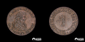 Reino Unido, Lackington, Allen & Co. Ficha de ½ Penny. 1795.
