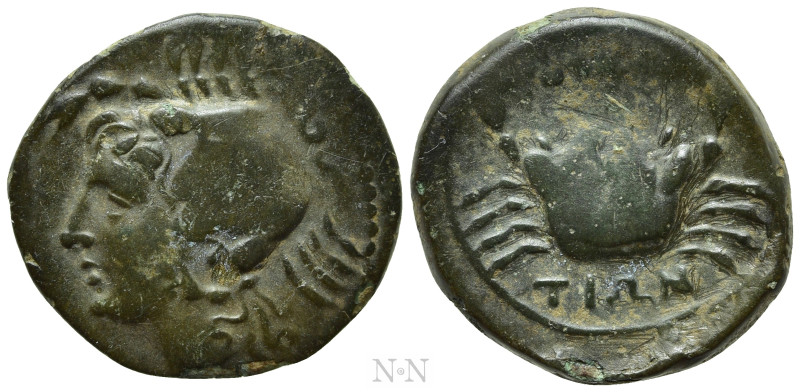 BRUTTIUM. The Brettii. Ae (Circa 216-214 BC).

Obv: Head of Amphitrite left, w...