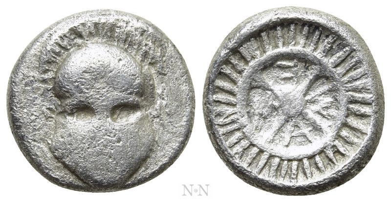 THRACE. Mesambria. Diobol (Circa 420-320 BC). Contemporary imitation. 

Obv: F...