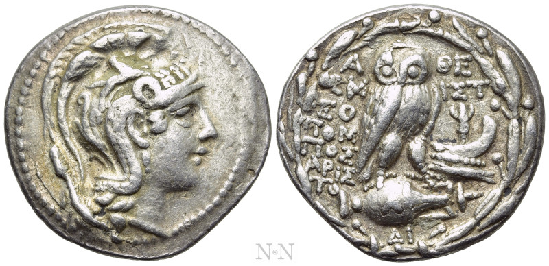 ATTICA. Athens. Tetradrachm (117/6 BC). New Style Coinage. Themisto-, Theopompos...