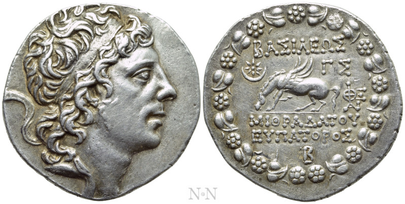 KINGS OF PONTOS. Mithradates VI Eupator (Circa 120-63 BC). Tetradrachm. Pergamon...