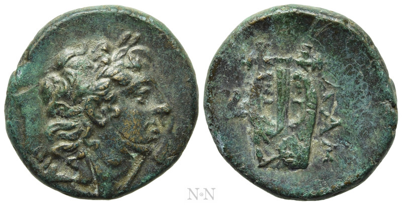 MYSIA. Lampsakos. Ae (2nd-1st century BC). 

Obv: Laureate head of Apollo righ...