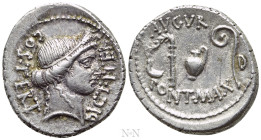 JULIUS CAESAR. Denarius (47-46 BC). Uncertain mint in North Africa, possibly Utica
