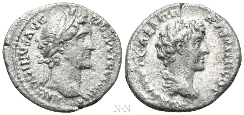 ANTONINUS PIUS, with MARCUS AURELIUS As Caesar (138-161). Denarius. Rome. 

Ob...