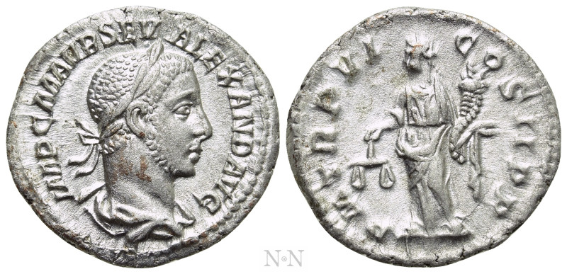 SEVERUS ALEXANDER (222-235). Denarius. Rome. 

Obv: IMP C M AVR SEV ALEXAND AV...