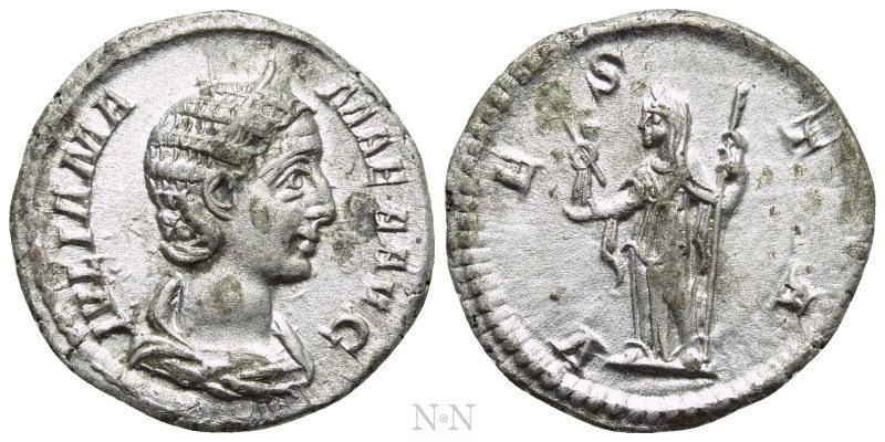 JULIA MAMAEA (Augusta, 222-235). Denarius. Rome. 

Obv: IVLIA MAMAEA AVG. 
Di...