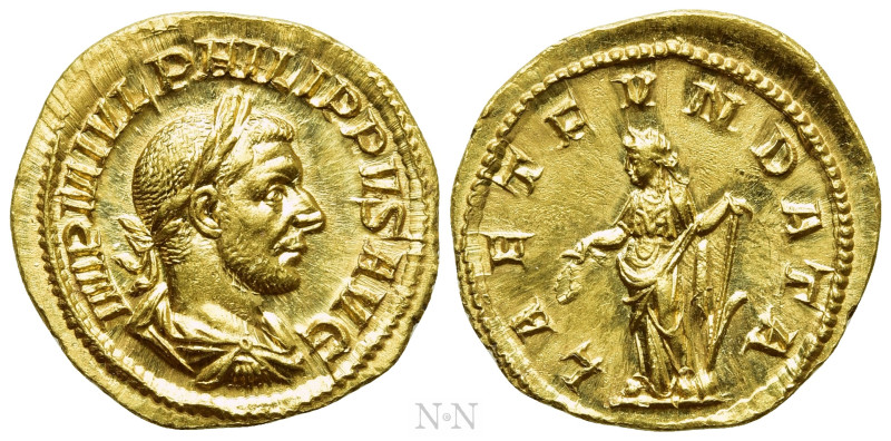 PHILIP I 'THE ARAB' (244–249). GOLD Aureus. Rome. 

Obv: IMP M IVL PHILIPPVS A...