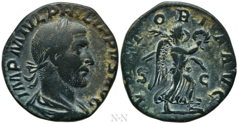 PHILIP I 'THE ARAB' (244-249). Sestertius. Rome. 

Obv: IMP M IVL PHILIPPVS AV...