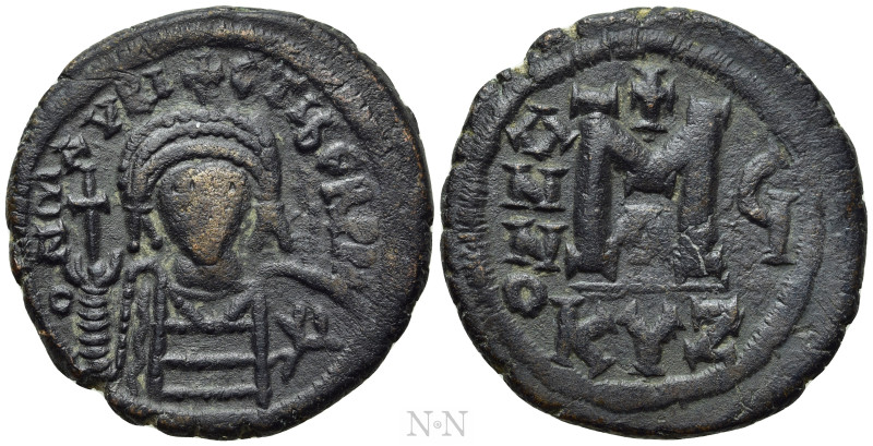 MAURICE TIBERIUS (582-602). Follis. Cyzicus. Dated RY 6 (587/8). 

Obv: δ N mΑ...