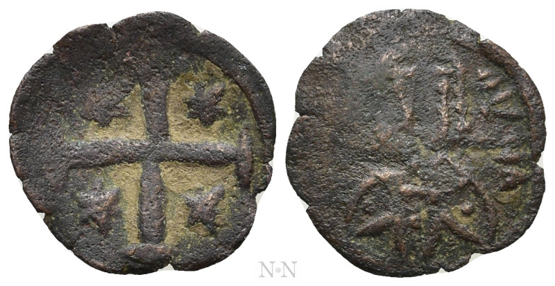 MANUEL II PALAEOLOGUS (1391-1423). Ae Follaro. Constantinople. 

Obv: Greek cr...