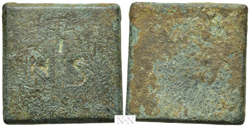 COIN WEIGHT (Circa 5th-6th centuries). Square Ae Six Nomismata Weight. 

Obv: ...