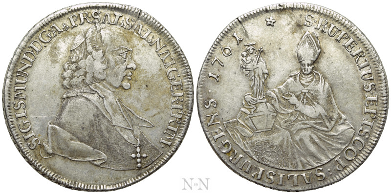 AUSTRIA. Salzburg. Sigismund III von Schrattenbach (1753-1771). Taler (1761). 
...