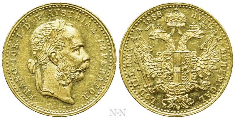 AUSTRIAN EMPIRE. Franz Joseph I (1848-1916). GOLD Dukat (1888). Wien (Vienna). ...