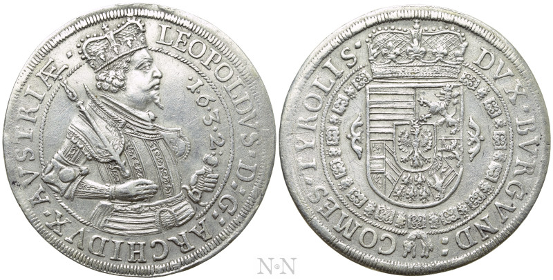 HOLY ROMAN EMPIRE. Leopold V (Archduke, 1619-1632). Taler (1632). Hall. 

Obv:...