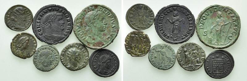 7 Roman Coins. 

Obv: .
Rev: .

. 

Condition: See picture.

Weight: g....