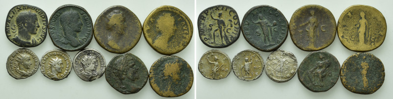 9 Roman Coins; Volusian, Severus Alexander etc . 

Obv: .
Rev: .

. 

Con...