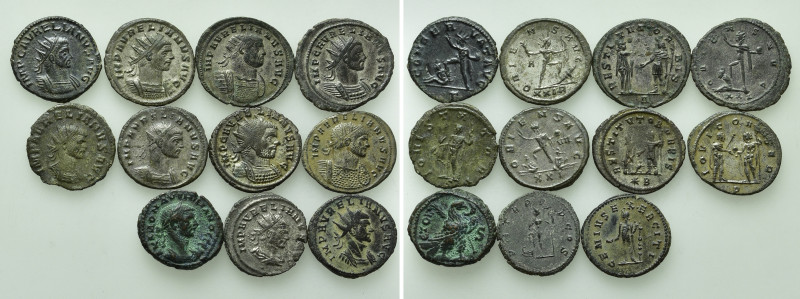 11 Coins of Aurelian. 

Obv: .
Rev: .

. 

Condition: See picture.

Wei...