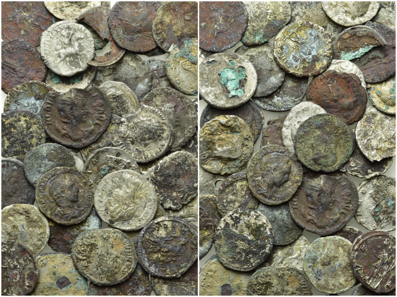 Circa 41 Roman Coins, Many Fouree Denarii. 

Obv: .
Rev: .

. 

Condition...