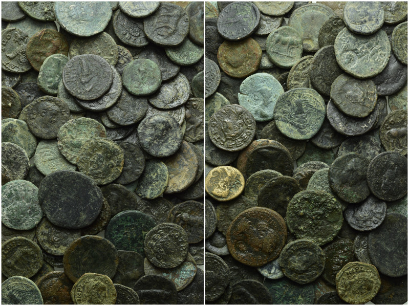 Circa 100 Roman Provincial Coins. 

Obv: .
Rev: .

. 

Condition: See pic...