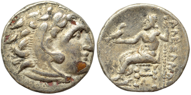 KINGS of MACEDON. Alexander III the Great, 336-323 BC. Fourrée Drachm (silvered ...