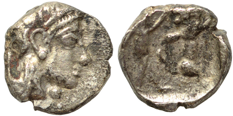 PHOENICIA. Uncertain. 4th century BC. 1/16 Shekel (silver, 0.75 g, 8 mm). Head o...