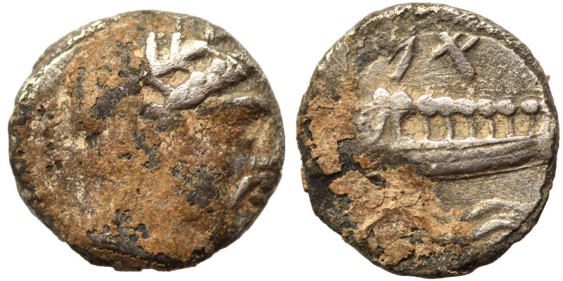 PHOENICIA. Arados. Uncertain king. Circa 400-384 BC. 1/16 Shekel (silver, 0.62 g...