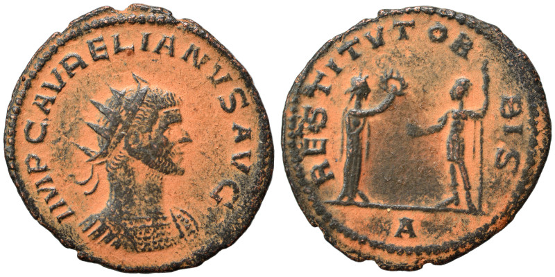 Aurelian, 270-275. Antoninianus (bronze, 2.96 g, 23 mm), IMP C AVRELIANVS AVG Ra...