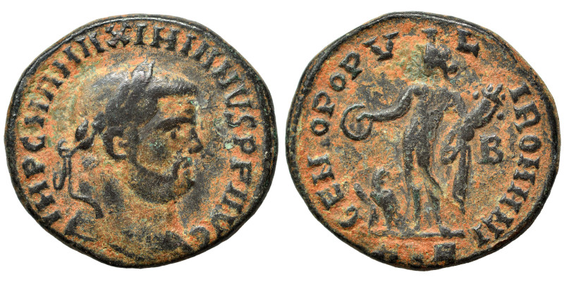 Maximianus, 286-305. Follis (bronze, 9.09 g, 25 mm), Alexandria. IMP C M A MAXIM...