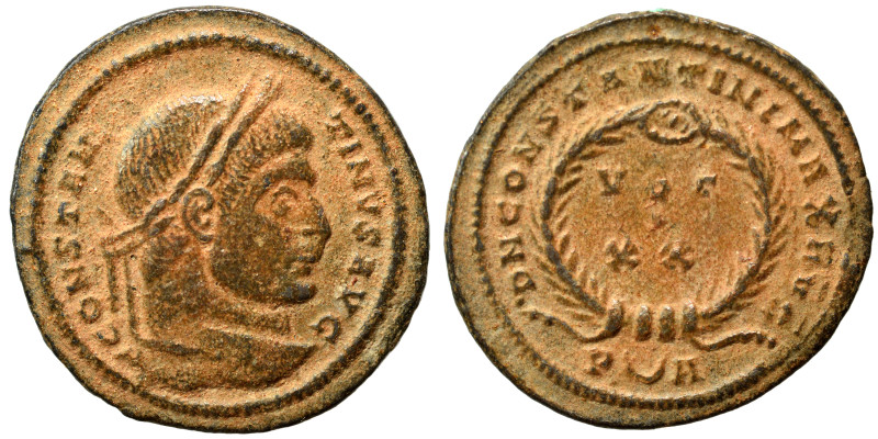 Constantine I, 307/310-337. Follis (bronze, 2.61 g, 20 mm), Arelate. CONSTANTINV...