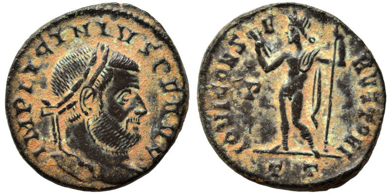 Licinius I, 308-324. Follis (bronze, 3.27 g, 19 mm), Ticinum. IMP LICINIVS P F A...