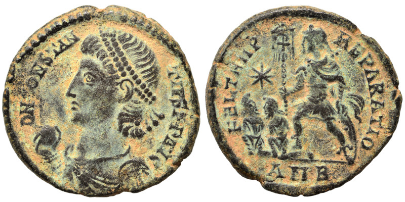 Constantius II, 337-361. Centenionalis (bronze, 3.80 g, 20 mm), Antioch. D N CON...