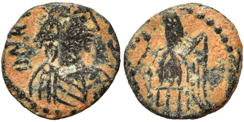 VANDALS. Thrasamund. 496-523. Nummus (bronze, 0.43 g, 9 mm), Carthage. DN R[…] P...