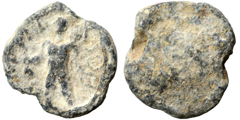 Greek-Roman seal (lead, 2.00 g, 12 mm). Sold as seen.